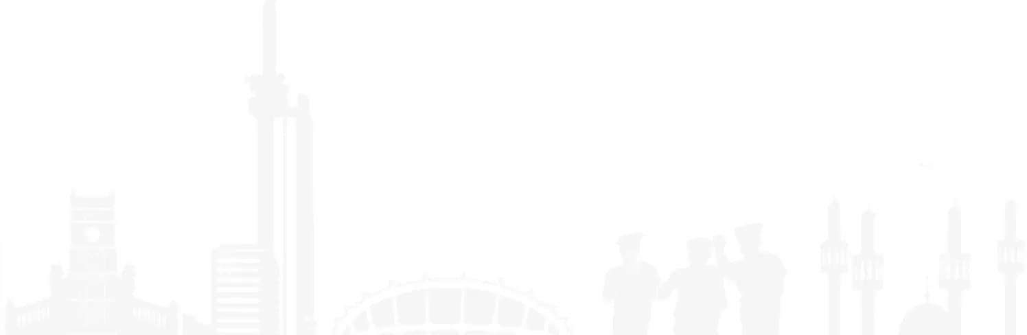 Decorative city skyline